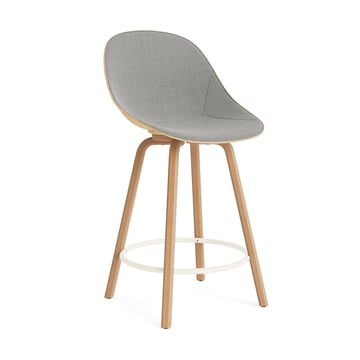 Läs mer om Normann Copenhagen Mat Bar Chair barstol framsideklädd 65 cm Remix 133-hemp-beech-cream steel