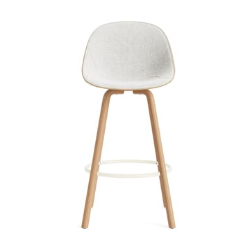 Mat Bar Chair barstol framsideklädd 75 cm - Hallingdal 110-hemp-beech-cream steel - Normann Copenhagen