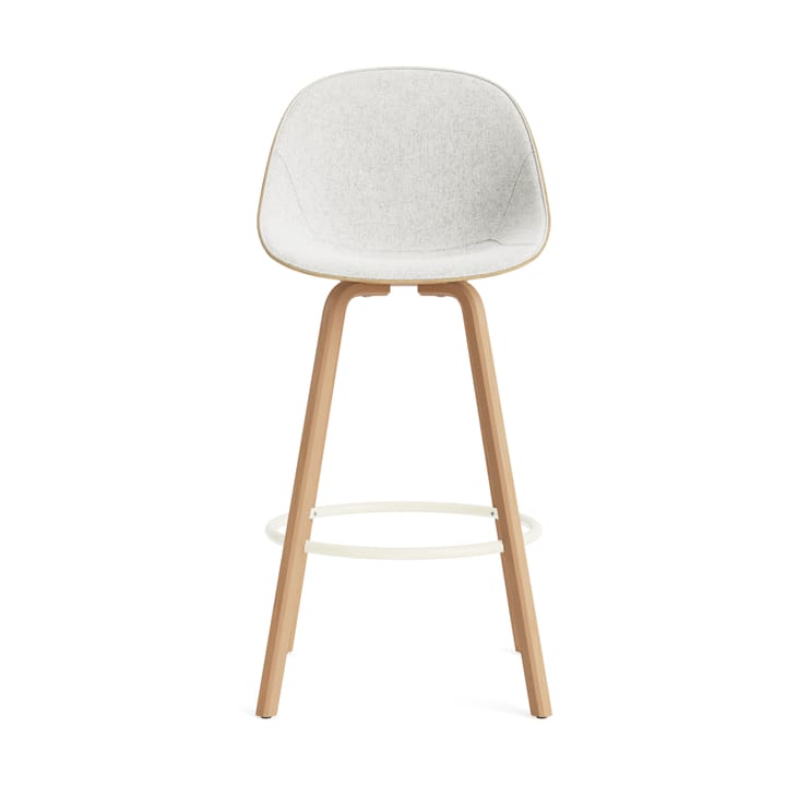 Mat Bar Chair barstol framsideklädd 75 cm, Hallingdal 110-hemp-beech-cream steel Normann Copenhagen