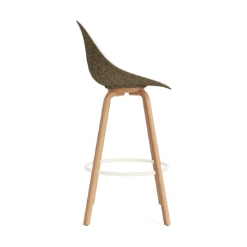 Mat Bar Chair barstol framsideklädd 75 cm - Hallingdal 110-seaweed-beech-cream steel - Normann Copenhagen