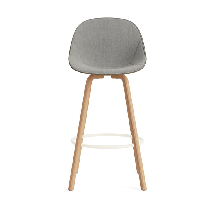 Mat Bar Chair barstol framsideklädd 75 cm, Remix 133-seaweed-beech-cream steel Normann Copenhagen