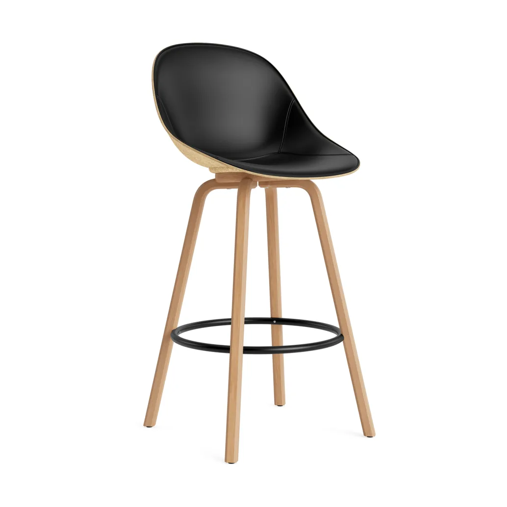 Normann Copenhagen Mat Bar Chair barstol framsideklädd 75 cm Ultra 41599-hemp-beech-black steel