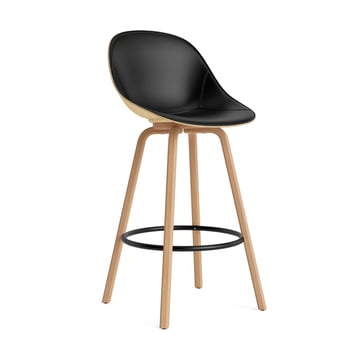 Läs mer om Normann Copenhagen Mat Bar Chair barstol framsideklädd 75 cm Ultra 41599-hemp-beech-black steel