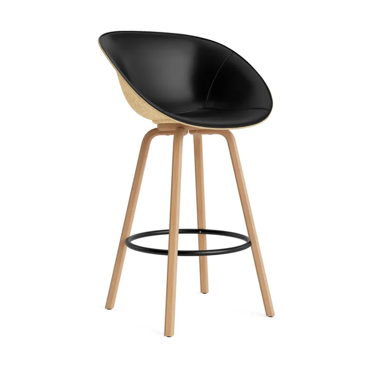 Mat barstol framsideklädd 75 cm - Ultra 41599-hemp-beech-black steel - Normann Copenhagen