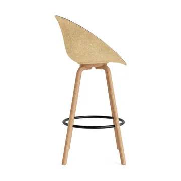 Mat barstol framsideklädd 75 cm - Ultra 41599-hemp-beech-black steel - Normann Copenhagen