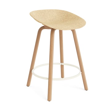 Läs mer om Normann Copenhagen Mat Barstool barpall 65 cm Hemp-beech-cream steel