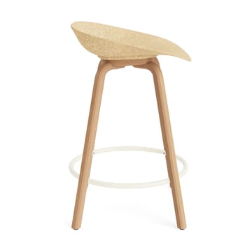 Mat Barstool barpall 65 cm - Hemp-beech-cream steel - Normann Copenhagen
