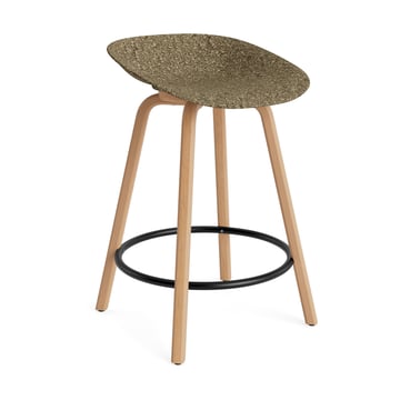 Läs mer om Normann Copenhagen Mat Barstool barpall 65 cm Seaweed-beech-black steel