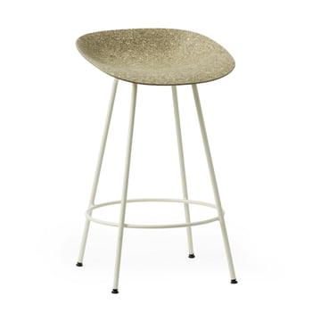Läs mer om Normann Copenhagen Mat Barstool barpall 65 cm Seaweed-cream steel