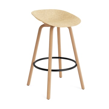 Läs mer om Normann Copenhagen Mat Barstool barpall 75 cm Hemp-beech-black steel