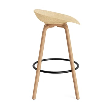 Mat Barstool barpall 75 cm - Hemp-beech-black steel - Normann Copenhagen