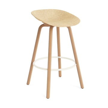 Läs mer om Normann Copenhagen Mat Barstool barpall 75 cm Hemp-beech-cream steel