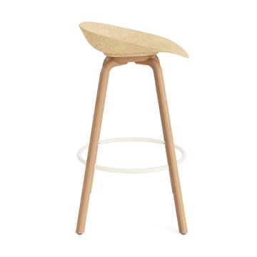Mat Barstool barpall 75 cm - Hemp-beech-cream steel - Normann Copenhagen