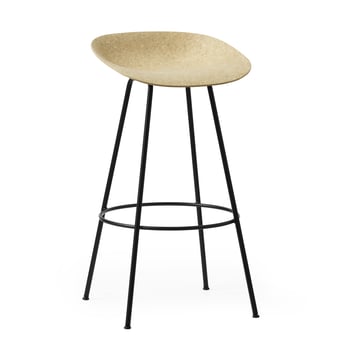 Läs mer om Normann Copenhagen Mat Barstool barpall 75 cm Hemp-black steel