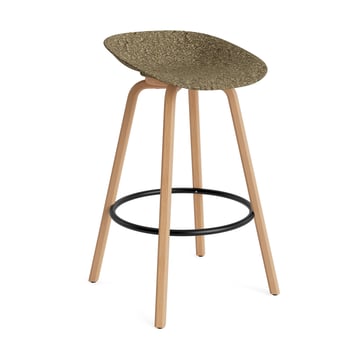 Läs mer om Normann Copenhagen Mat Barstool barpall 75 cm Seaweed-beech-black steel