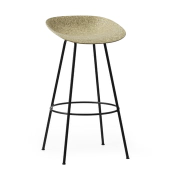 Läs mer om Normann Copenhagen Mat Barstool barpall 75 cm Seaweed-black steel