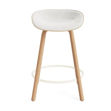 Mat Barstool barpall framsideklädd 65 cm - Hallingdal 110-hemp-beech-cream steel - Normann Copenhagen