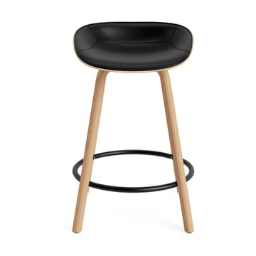 Mat Barstool barpall framsideklädd 65 cm - Ultra 41599-hemp-beech-black steel - Normann Copenhagen