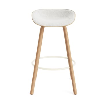 Mat Barstool barpall framsideklädd 75 cm - Hallingdal 110-hemp-beech-cream steel - Normann Copenhagen