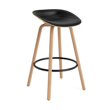 Läs mer om Normann Copenhagen Mat Barstool barpall framsideklädd 75 cm Ultra 41599-hemp-beech-black steel