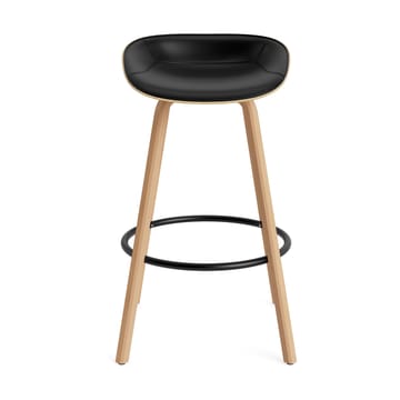 Mat Barstool barpall framsideklädd 75 cm - Ultra 41599-hemp-beech-black steel - Normann Copenhagen