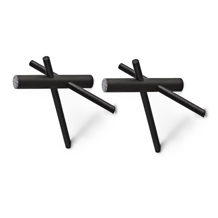 Normann Sticks hängare, svart 2-pack Normann Copenhagen