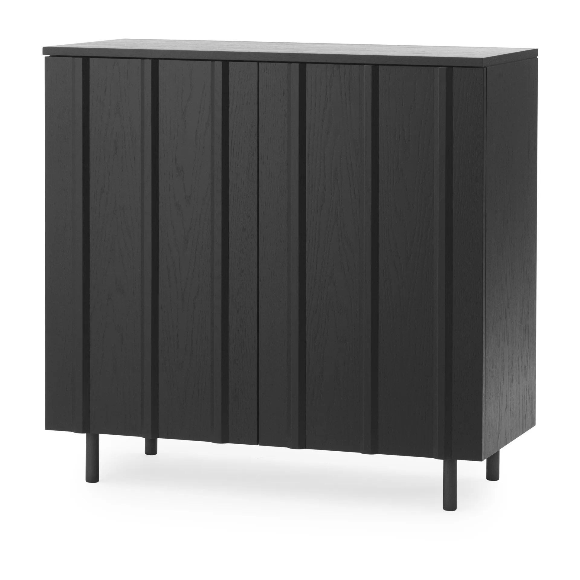 Rib skåp 96x98,5 cm, Soft Black Normann Copenhagen