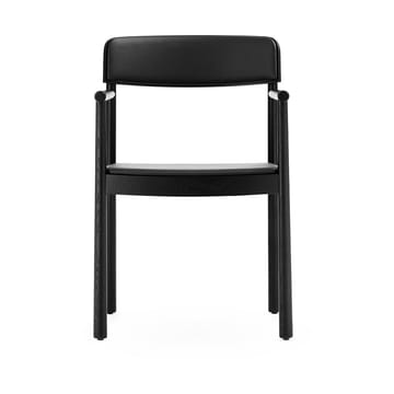 Timb karmstol med dyna - Black/ Ultra Leather - Black - Normann Copenhagen