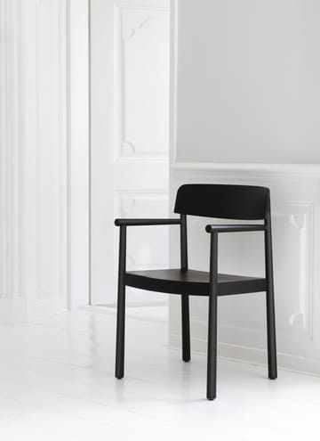 Timb karmstol med dyna - Black/ Ultra Leather - Black - Normann Copenhagen