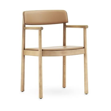 Normann Copenhagen Timb karmstol med dyna Tan/ Ultra Leather – Camel