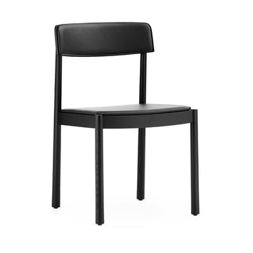 Normann Copenhagen Timb stol med dyna Black/ Ultra Leather – Black