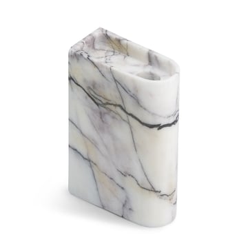 Northern Monolith ljushållare medium Mixed white marble
