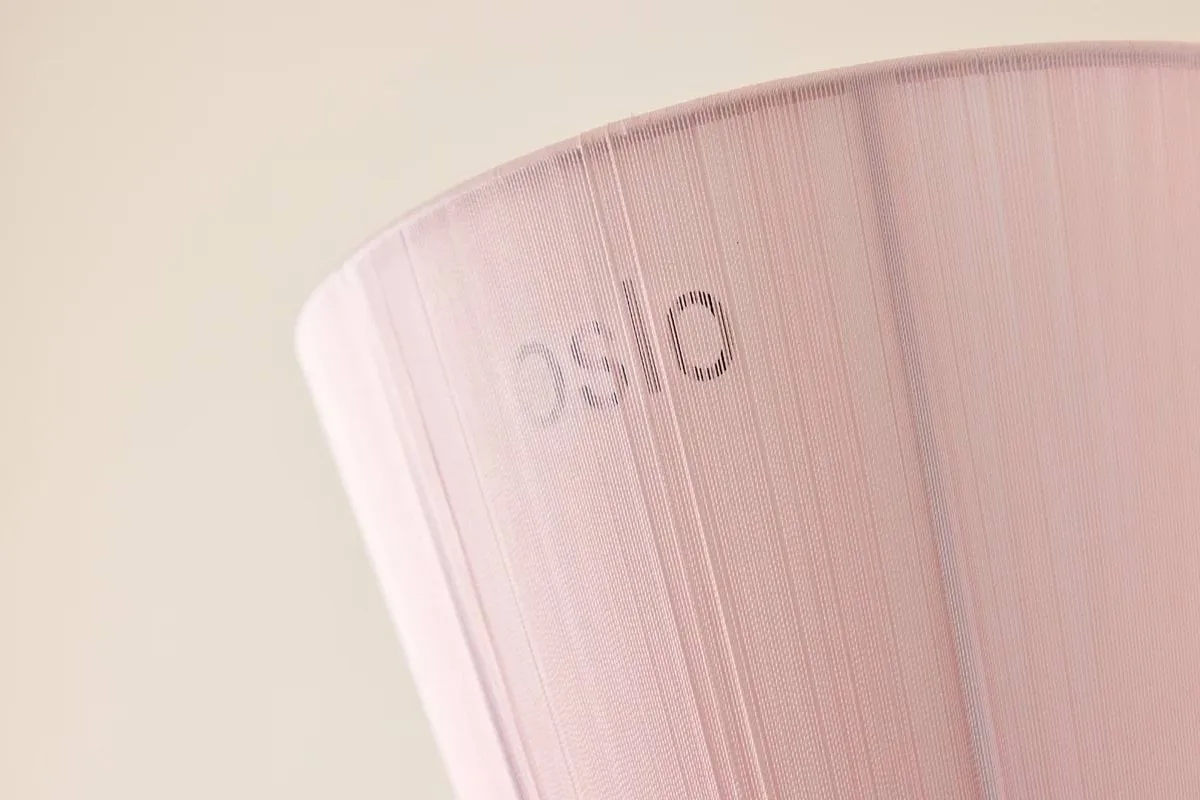 Oslo wood skärm till golvlampa limited edition, Muted pink Northern