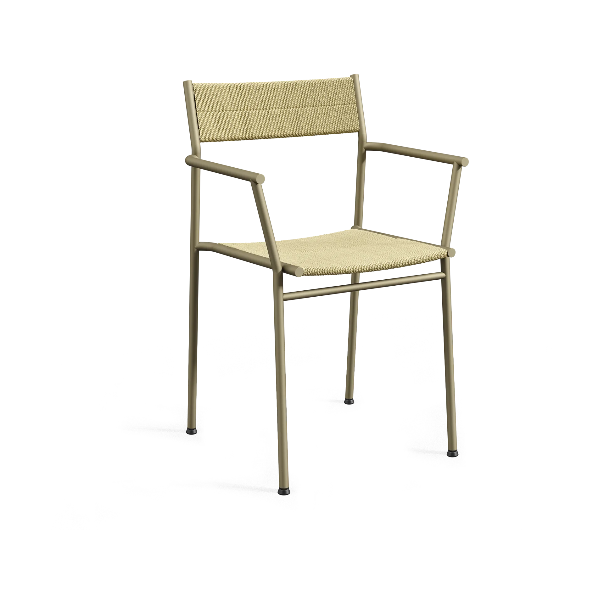 Vev karmstol, Grey beige-natural rope Northern