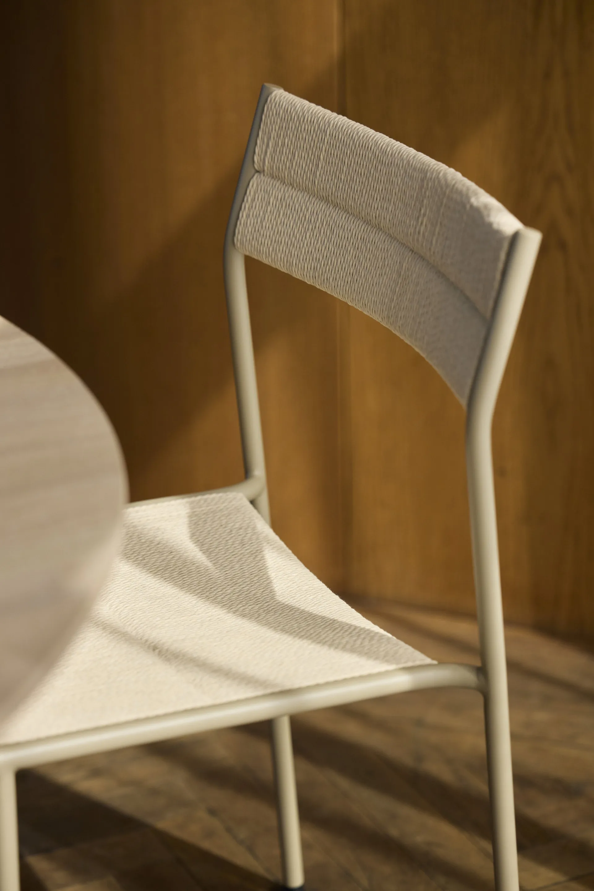 Vev stol, Grey beige-natural rope Northern