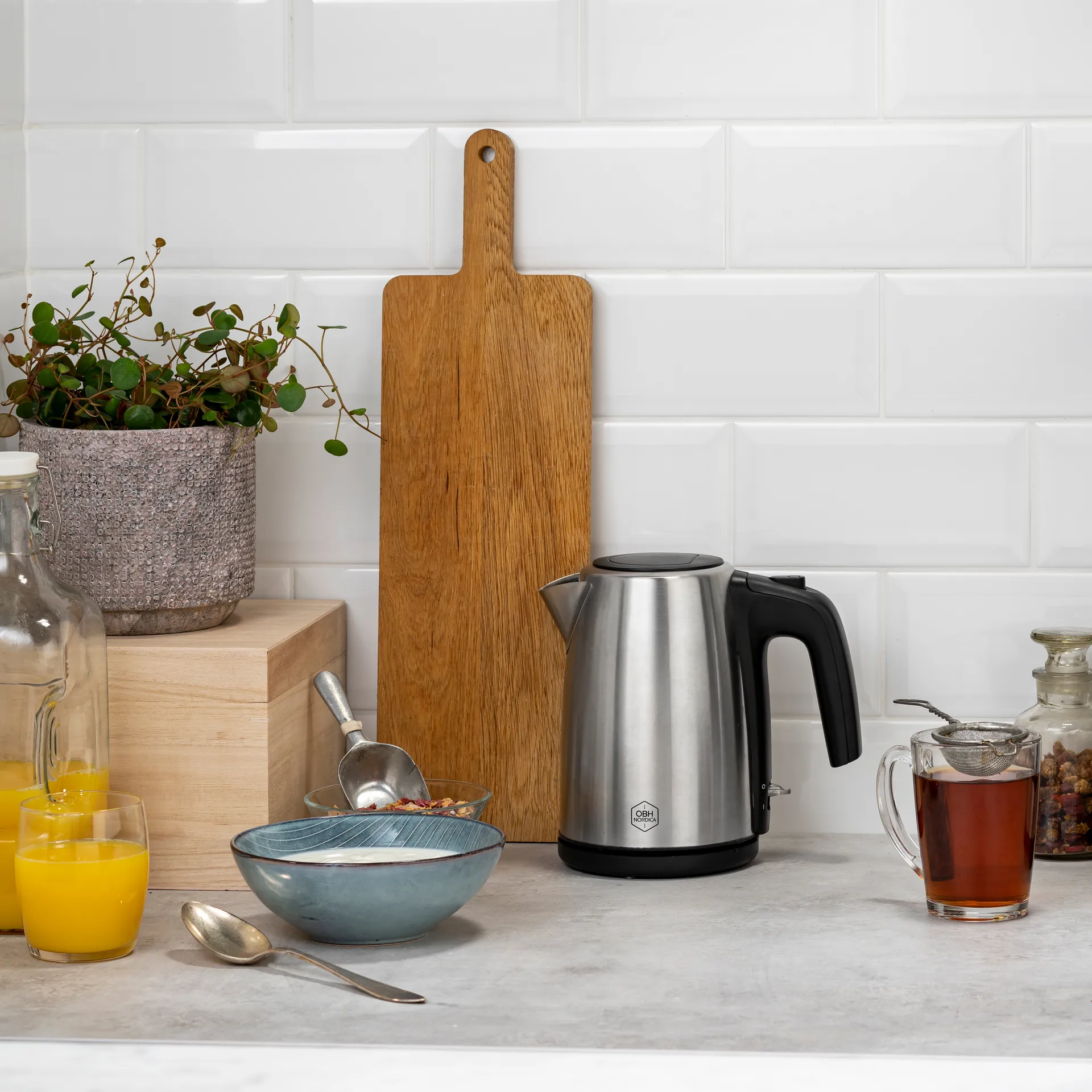Centric Inox 6408 vattenkokare 1 L, Rostfritt stål OBH Nordica