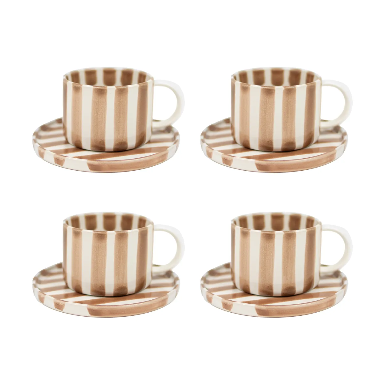 Olsson & Jensen Monica kopp med fat 4-pack - Beige Monica kopp med fat 4-pack - Beige