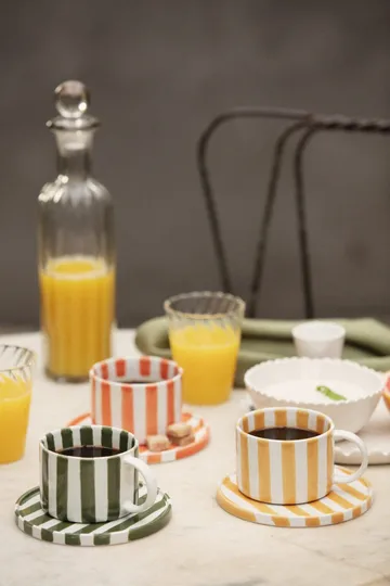 Monica kopp med fat 4-pack - Gul - undefined - Olsson & Jensen