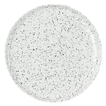 Poppi assiett 21 cm - vit-svart - Olsson & Jensen