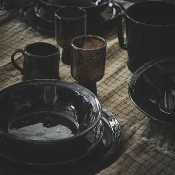 Yuki sopp-/pastatallrik - Brun-svart - Olsson & Jensen