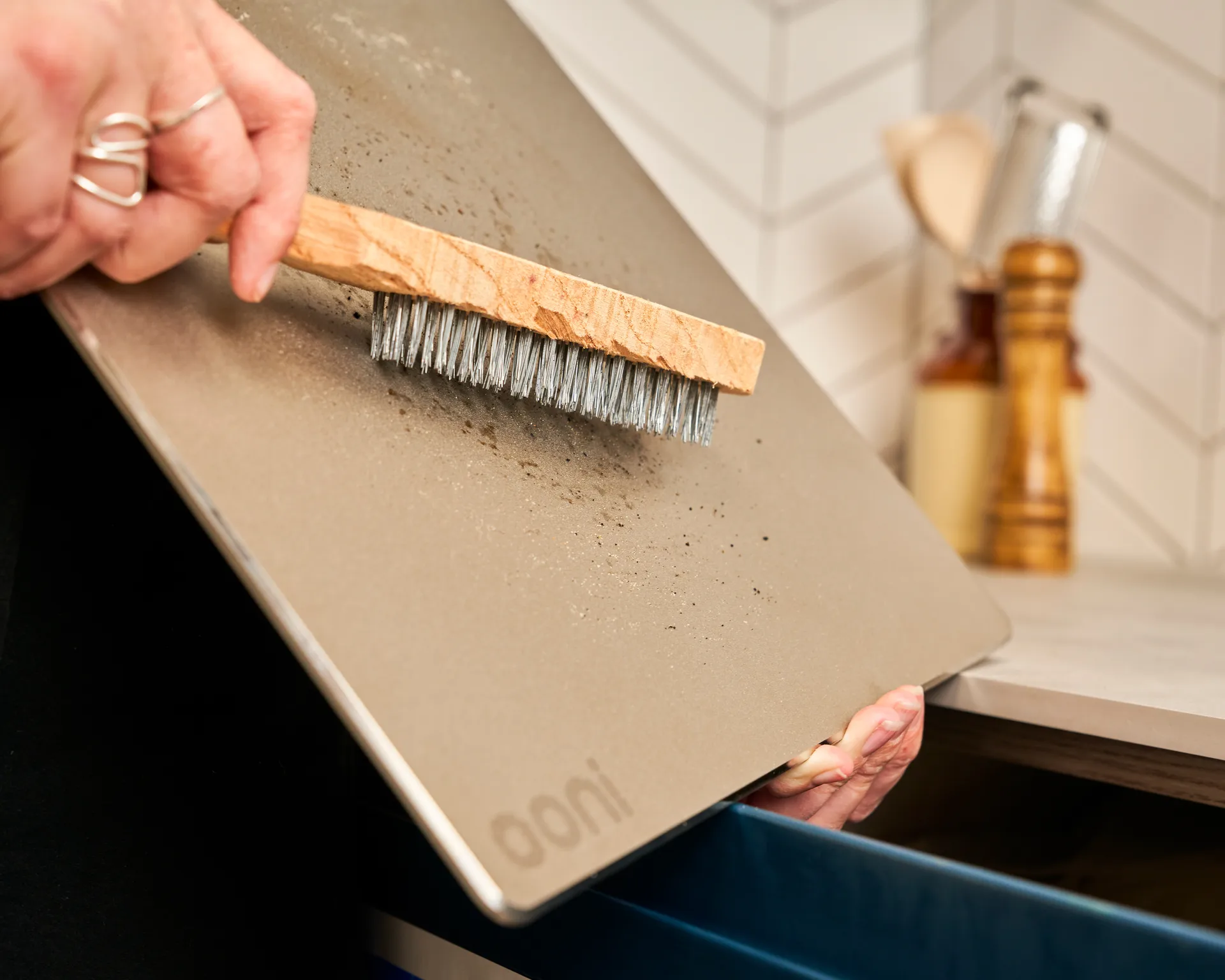 Ooni borste till pizzaugn, Wood-stainless steel Ooni