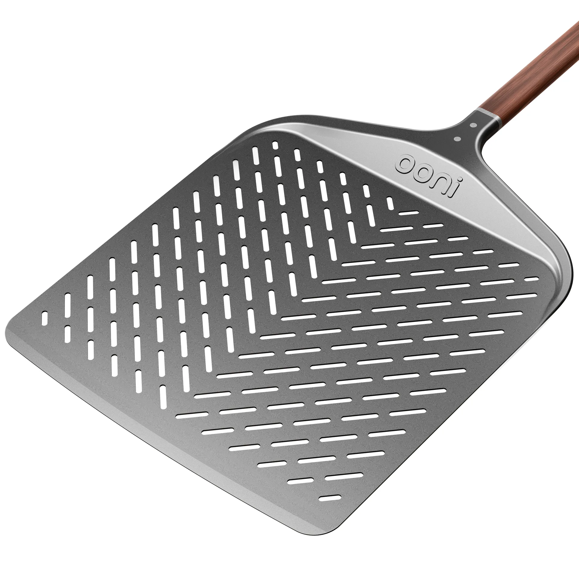Ooni Signature perforerad pizzaspade, Aluminium-valnöt, 14" Ooni