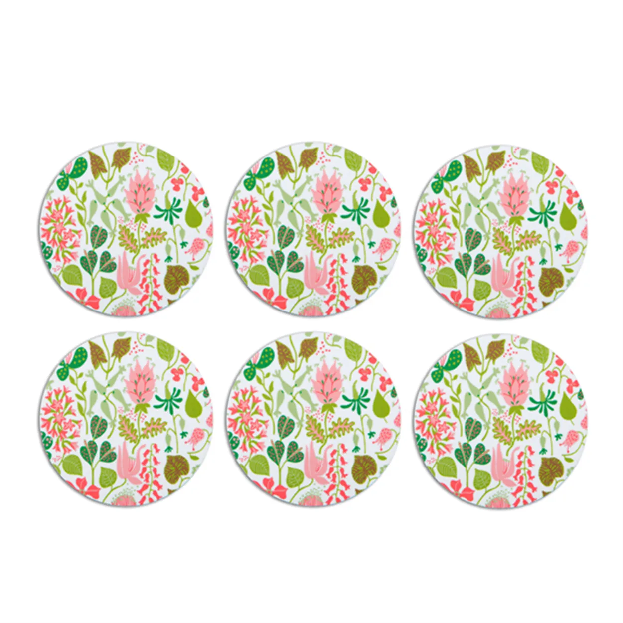 Opto Design Herbarium glasunderlägg 6-pack rosa