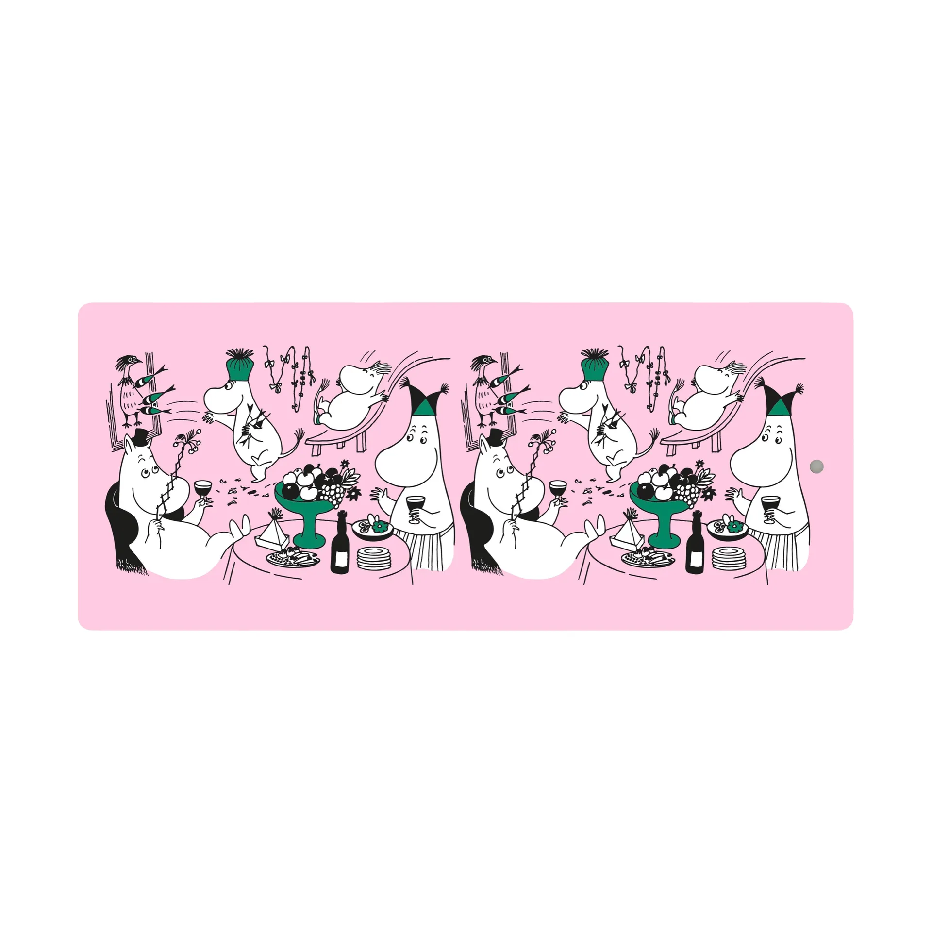 Moomin 80 serveringsbricka 17x40 cm, Rosa Opto Design