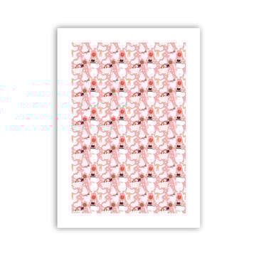 Opto Design Moomin celebration kökshandduk 70×50 cm Vit-rosa