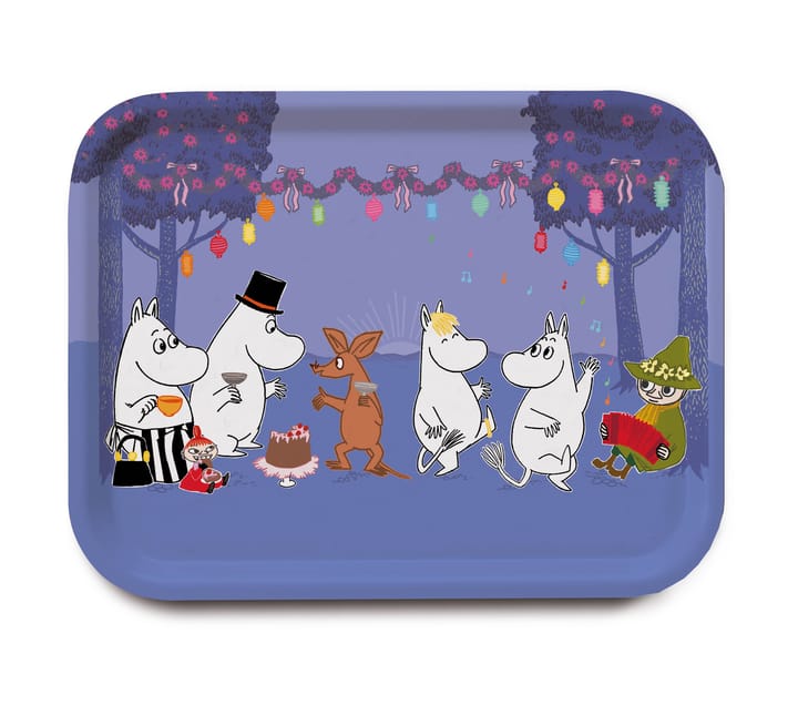 Moomin Dancing bricka, Blå Opto Design