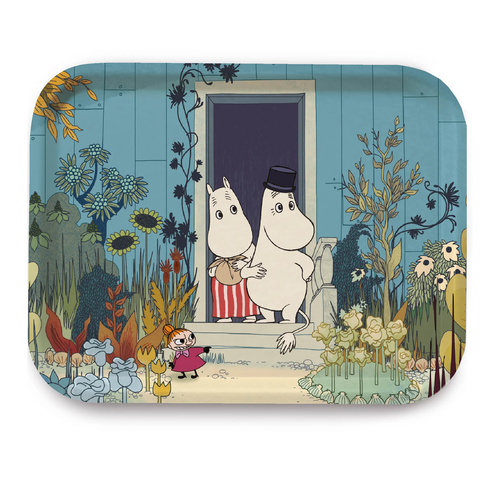 Opto Design Moomin Riviera Doorstep bricka, Blå-multi
