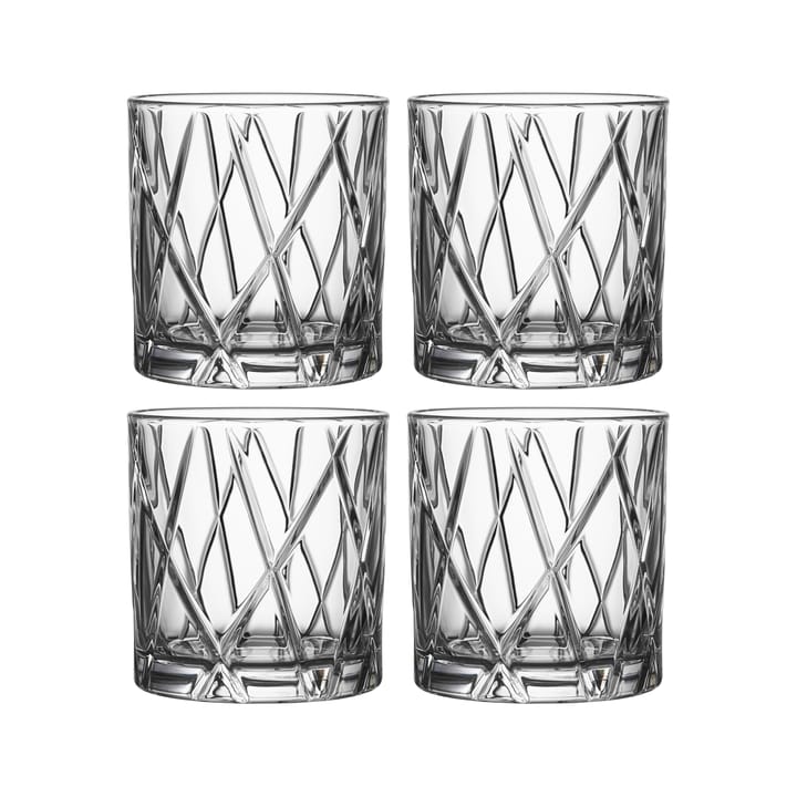 City Double Old Fashioned glas 4-pack, 34 cl Orrefors