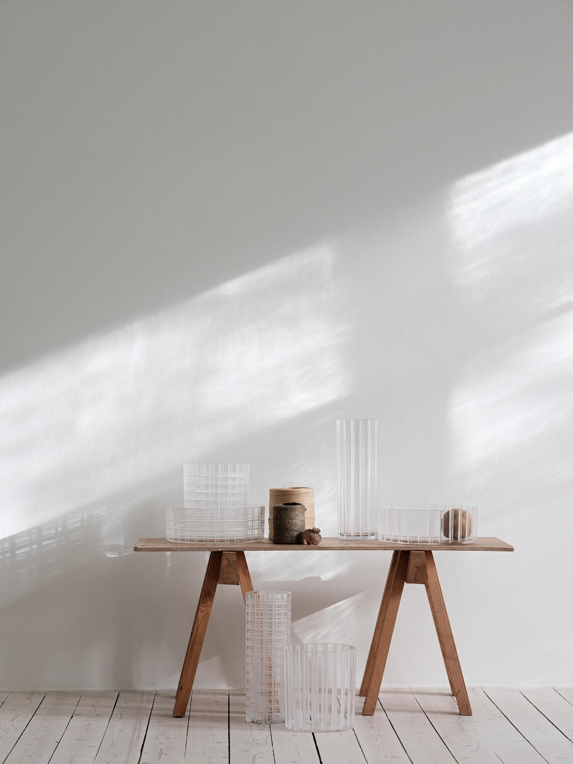 Cut in number vas 33 cm, Rutmönster Orrefors