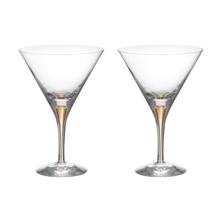 Intermezzo martiniglas 25 cl 2-pack, Guld Orrefors